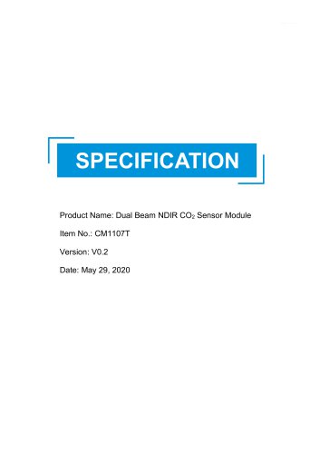 Dual Beam NDIR CO2 Sensor-CM1107T