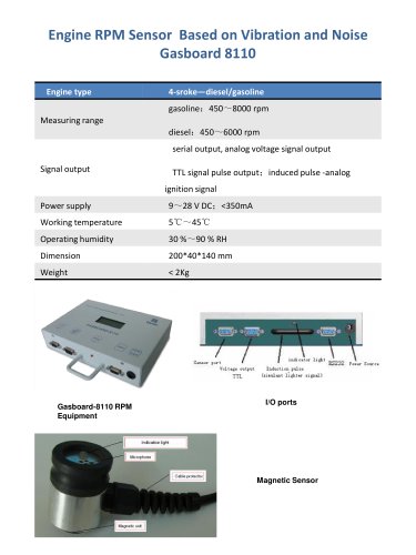 Engine RPM sensor based on vibration and noise