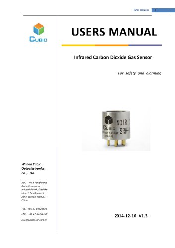 infrared CO2 sensor SRH series User Manual