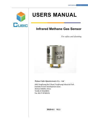 infrared methane sensor SJH series User Manual