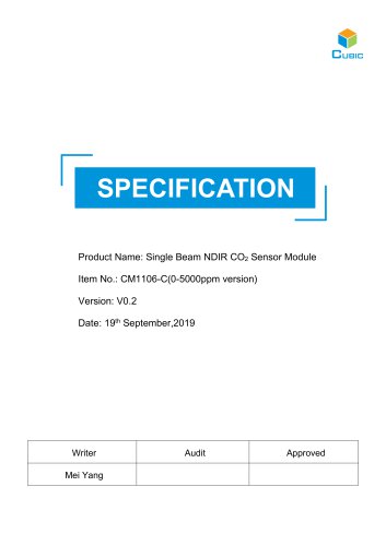 Single Beam NDIR CO2 Sensor Module-CM1106-C