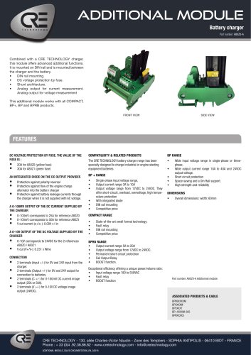 ADDITIONAL MODULE Battery chargers