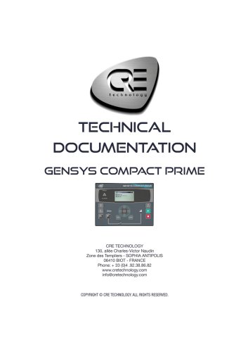 TECHNICAL DOCUMENTATION GENSYS COMPACT PRIME