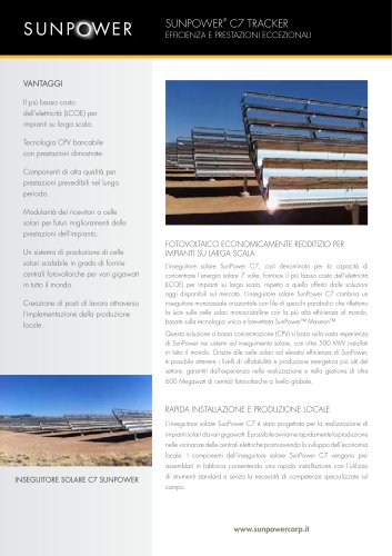 Concentratore solare SunPower:C7 tracker