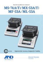 Heat-Drying Moisture Analyzers MS-74A(T)/MX-53A(T) MF-53A /ML-53A
