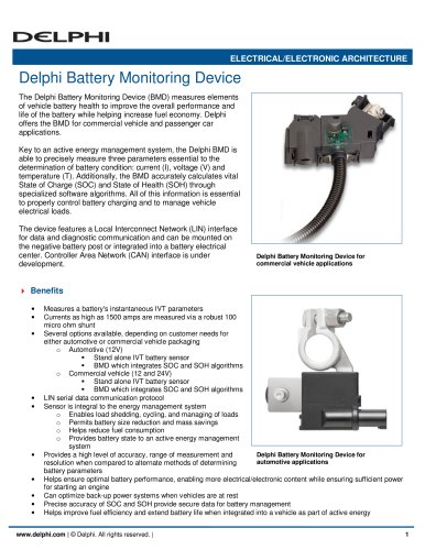 Delphi Battery Monitoring Device