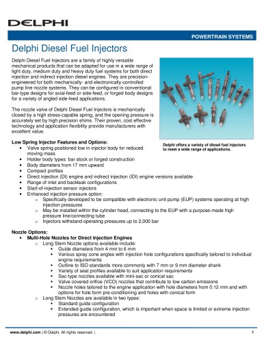 Delphi Diesel Fuel Injectors