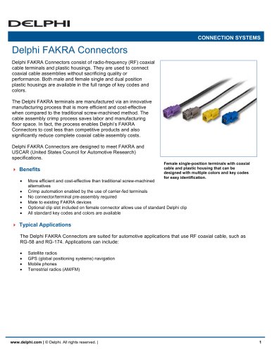 Delphi FAKRA Connectors