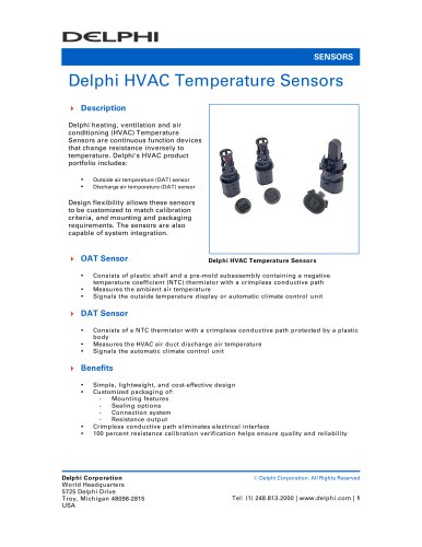 Delphi HVAC Temperature Sensors