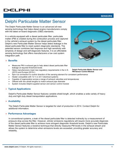 Delphi Particulate Matter Sensor