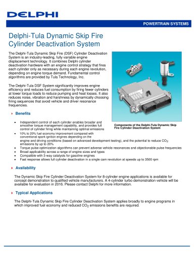 Delphi-Tula Dynamic Skip Fire Cylinder Deactivation System