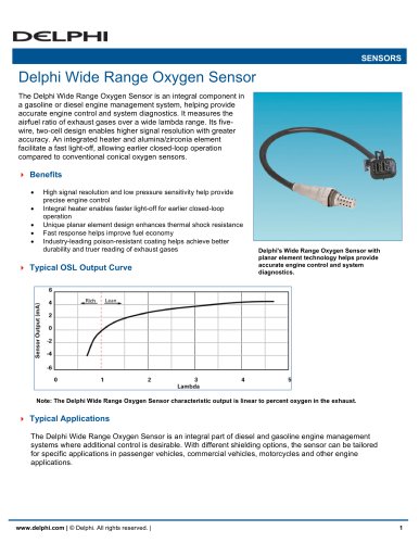 Delphi Wide Range Oxygen Sensor