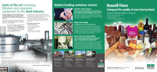 Russell Finex separation equipment for the Food Industry