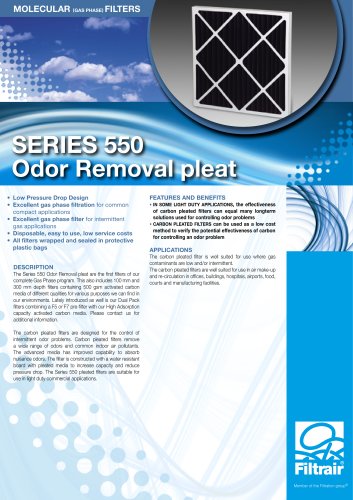 Series 550 Odor Removal Pleat 