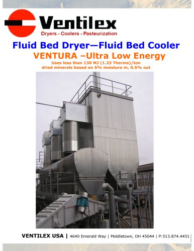 Fluid Bed Dryer?Fluid Bed Cooler For VENTURA ?Ultra Low Energy