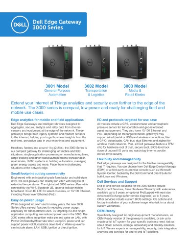 Dell Edge Gateway 3000 Series