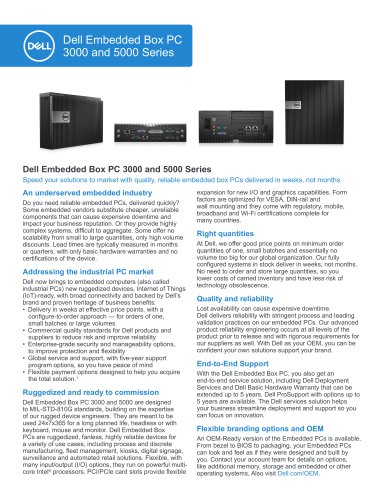 Dell Embedded PC 3000 and 5000