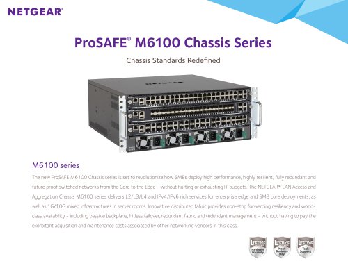 ProSAFE® M6100 Chassis Series