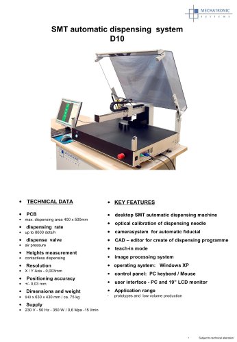 D10 automatic dispensing system 