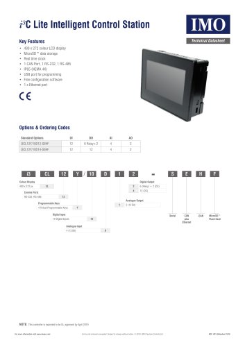 i 3 C Lite Intelligent Control Station