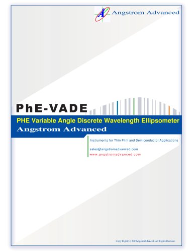 PHE Variable Angle Discrete Wavelength Ellipsometer