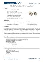 Small Size Piezoresistive Pressure Sensor MPM283