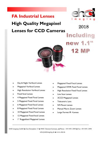 EHD FA lens overview