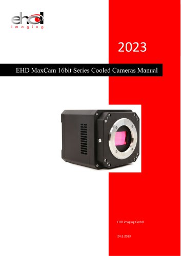 EHD MaxCam 16bit Series Cooled Cameras Manual