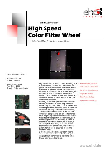 High Speed Color Filter Wheel