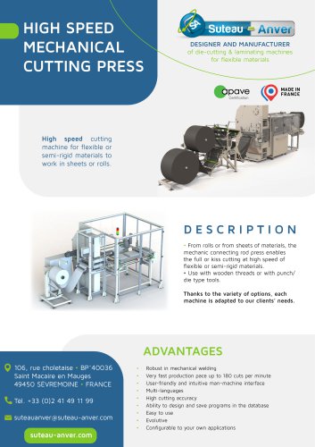 Product sheet - High-speed die-cutting press EN