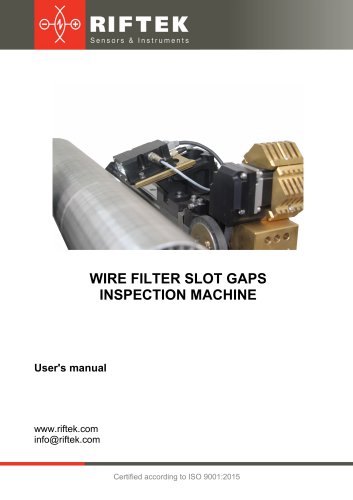 Johnson filters inspection machine Manual