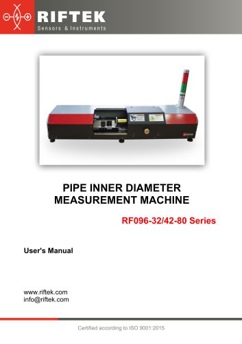 Pipe Inner Diameter Measurement Machine Manual