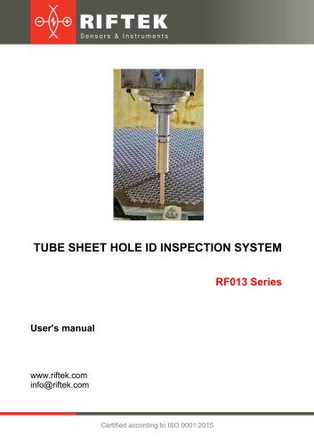 Tube Sheet Holes Measurement System Manual