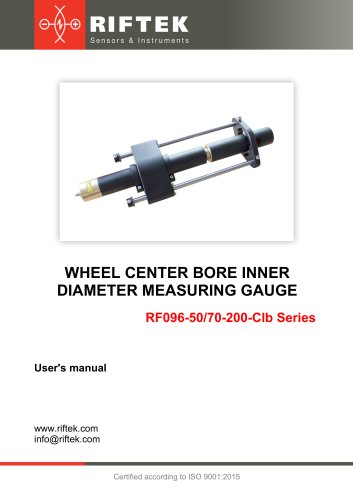 Wheel Center Bore ID Measuring Gauge RF096-50/70-200-Clb Manual