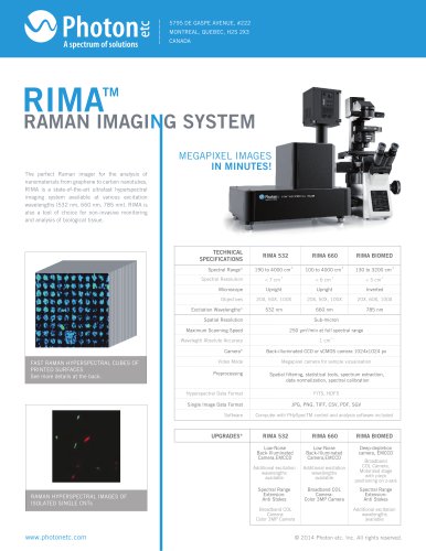 RIMA RAMAN IMAGING SYSTEM