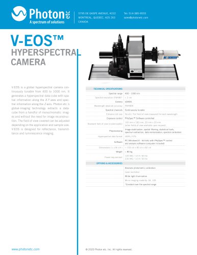 V-EOS™ - Visible Hyperspectral Camera