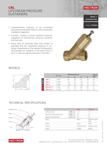 Upstream pressure sustainers