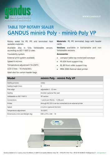 GANDUS minirò Poly - minirò Poly VP