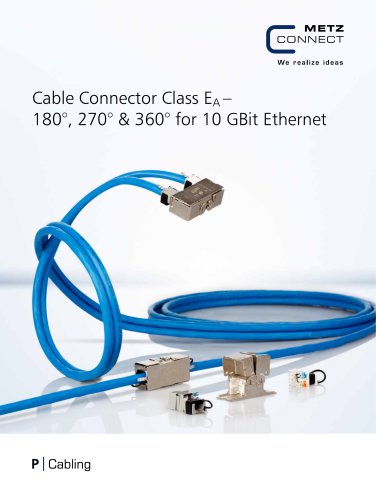 P|Cabling - Cable Connector Class EA – 180°, 270° & 360° for 10 GBit Ethernet