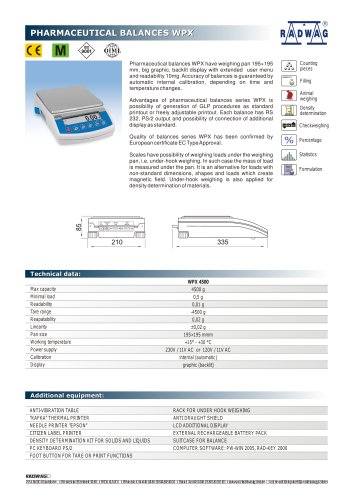 PRECISION BALANCES WPX