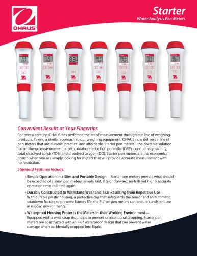 Starter  Water Analysis Pen Meters