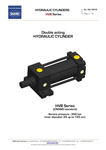 HYDRAULIC ACTUATORS -Double acting -HVB Series