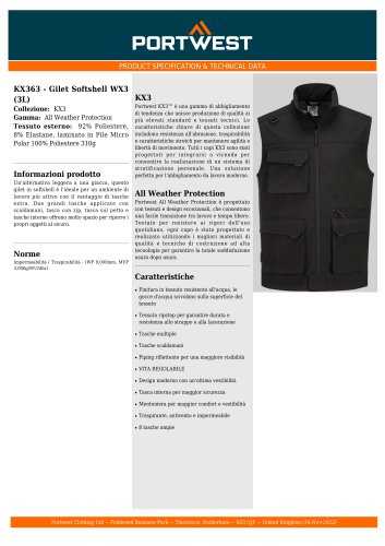 KX363 - Gilet Softshell WX3 (3L)