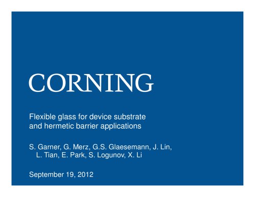 Flexible glass for device substrate and hermetic barrier applications