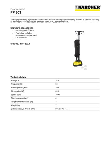 FP 303 Floor polisher