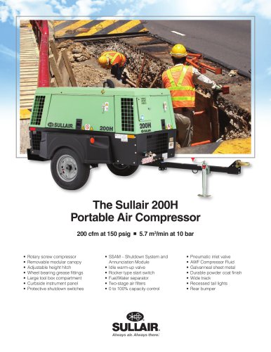 The Sullair 200H Portable Air Compressor