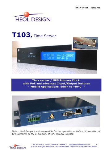 T103 - GPS clock for mobile applications