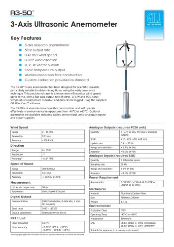 R3-50 Research Anemometer