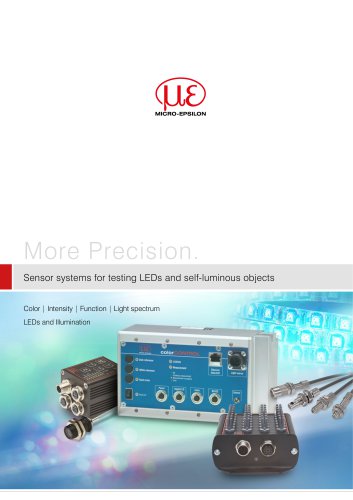 Sensor systems for testing LEDs and self-luminous objects