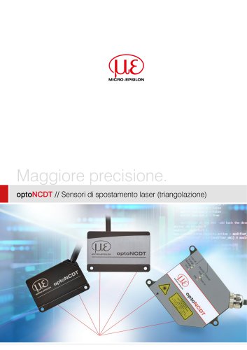Sensori di spostamento laser (triangolazione) // optoNCDT